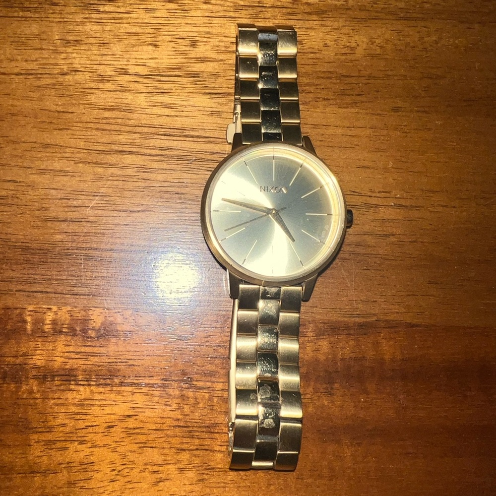 Gold Nixon women’s watch The Kensington